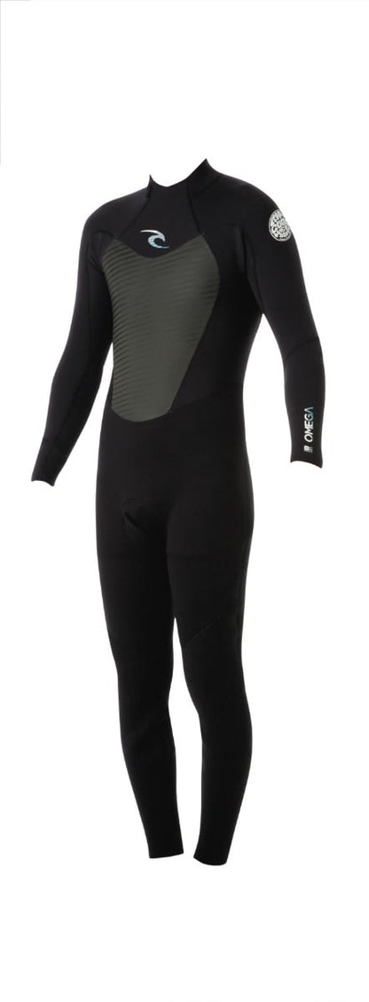 Rip Curl Omega 3/2mm Mens Back Zip Wetsuit 2021 - Black - Front