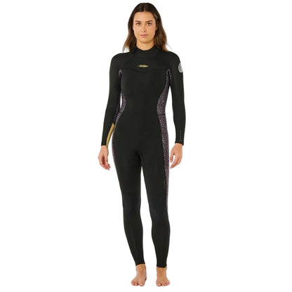 Rip Curl Womens Dawn Patrol Back Zip 4/3mm Wetsuit in Natural