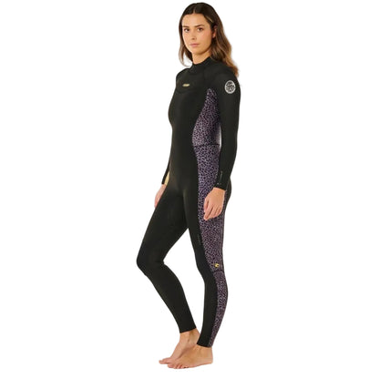 Rip Curl Womens Dawn Patrol Back Zip 4/3mm Wetsuit in Natural