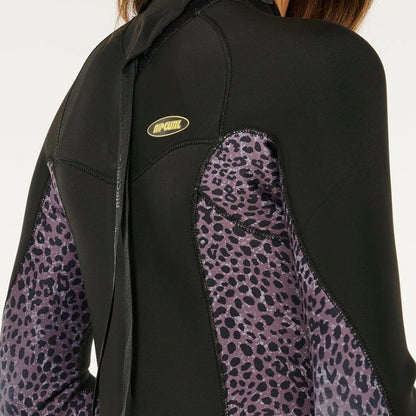 Rip Curl Womens Dawn Patrol Back Zip 4/3mm Wetsuit in Natural