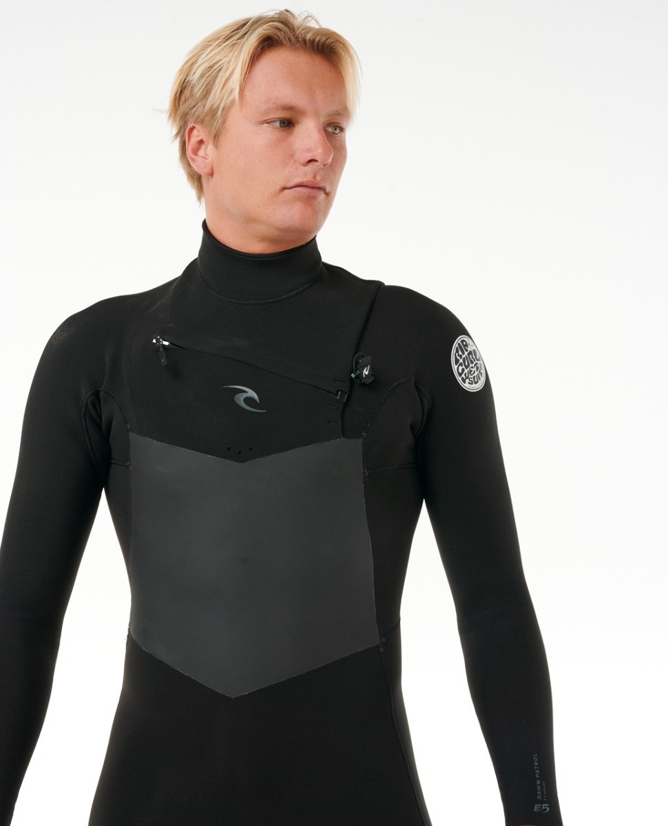 Rip Curl Dawn Patrol 5/3mm Men's Chest Zip Winter Wetsuit 2024 - Black