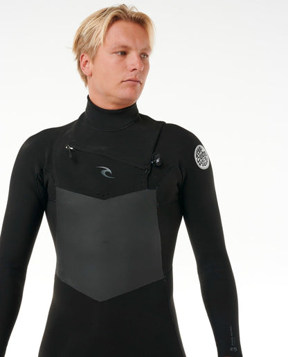 Rip Curl Dawn Patrol 5/3mm Men's Chest Zip Winter Wetsuit 2024 - Black