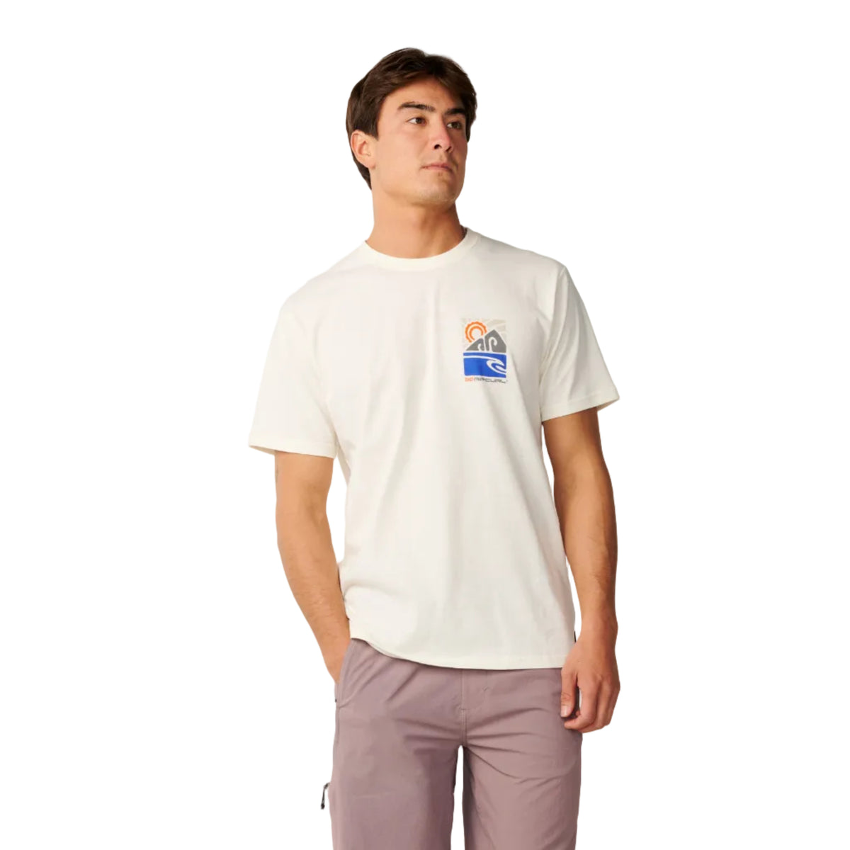 Rip Curl Mens Search Series Vaporcool Totem Relaxed Tee - Bone