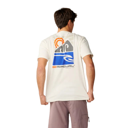Rip Curl Mens Search Series Vaporcool Totem Relaxed Tee - Bone