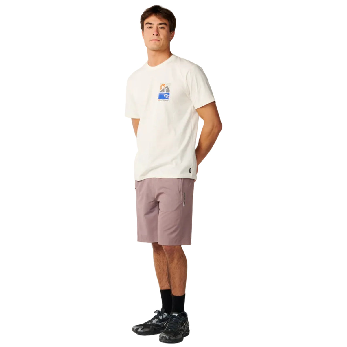 Rip Curl Mens Search Series Vaporcool Totem Relaxed Tee - Bone
