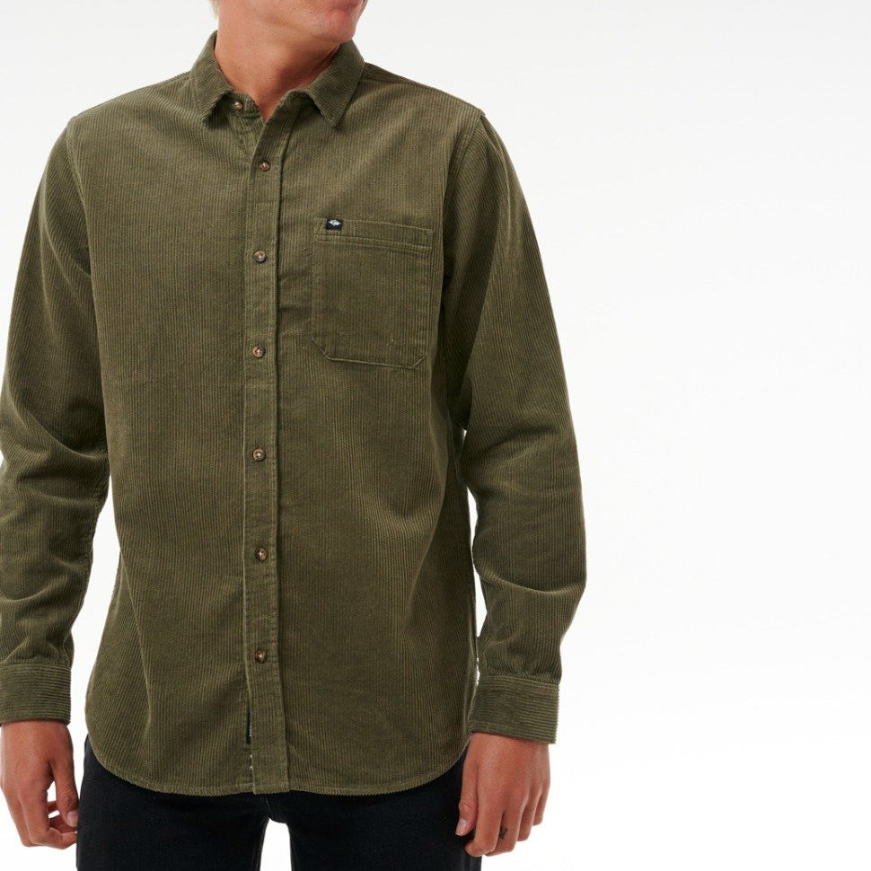 Rip Curl Classic Surf Cord Men's Long Sleeve Shirt - Dusty Olive