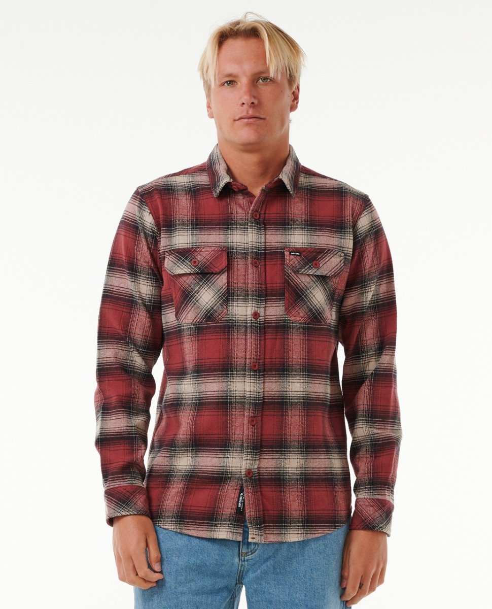 Rip Curl Mens Count Flannel Shirt in Apple Butter