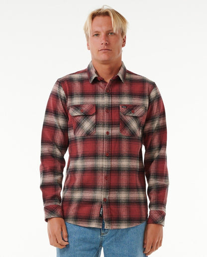 Rip Curl Mens Count Flannel Shirt in Apple Butter