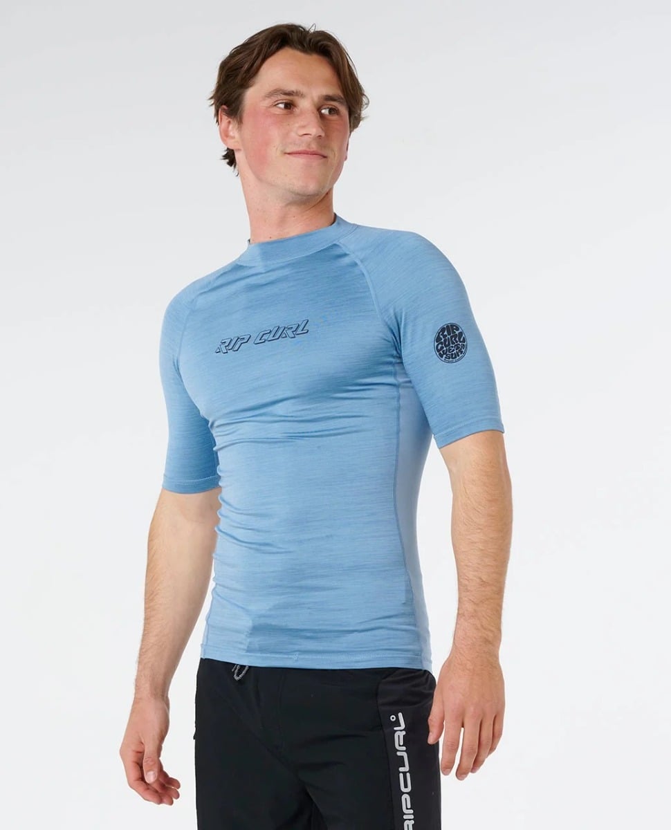 Rip Curl Dawn Patrol UPF Perf Rash Vest - Faded Denim