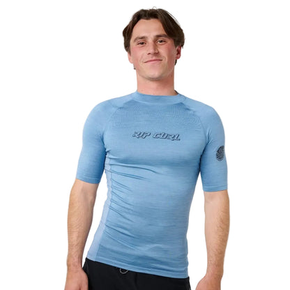 Rip Curl Dawn Patrol UPF Perf Rash Vest - Faded Denim