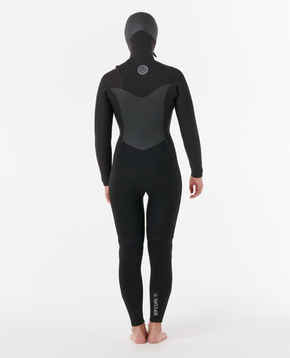 Rip Curl Womens Flashbomb Hooded 6/4mm Winter Wetsuit 2025 - Black