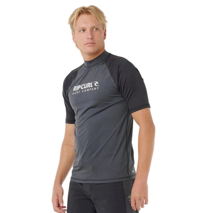 Rip Curl Shock UPF Rash Top - Black Marle