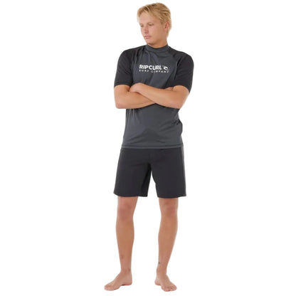 Rip Curl Shock UPF Rash Top - Black Marle