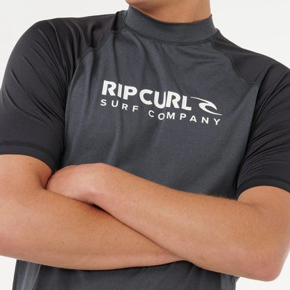 Rip Curl Shock UPF Rash Top - Black Marle