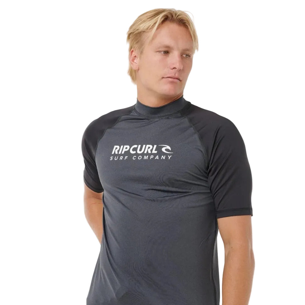 Rip Curl Shock UPF Rash Top - Black Marle