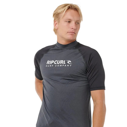 Rip Curl Shock UPF Rash Top - Black Marle