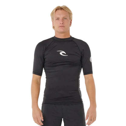 Rip Curl Waves UPF Perf Rash Top in Black