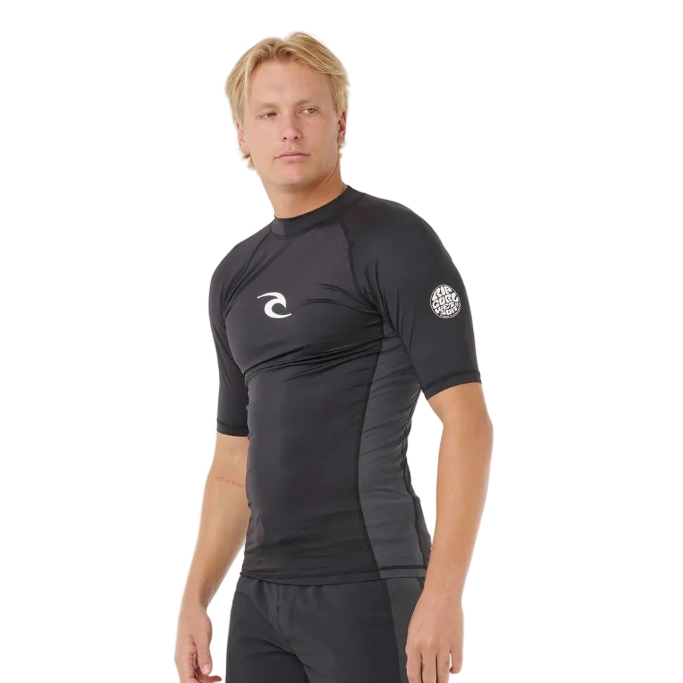 Rip Curl Waves UPF Perf Rash Top - Black