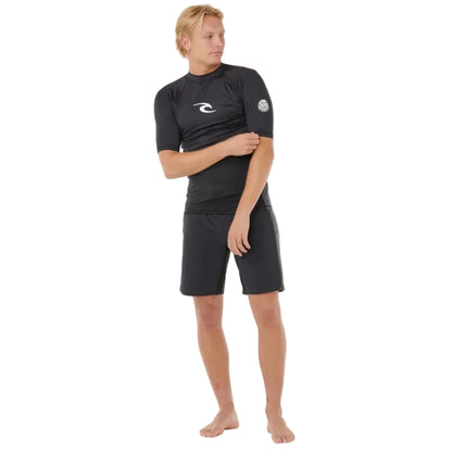 Rip Curl Waves UPF Perf Rash Top - Black