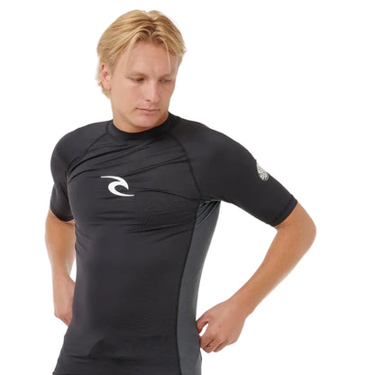 Rip Curl Waves UPF Perf Rash Top - Black