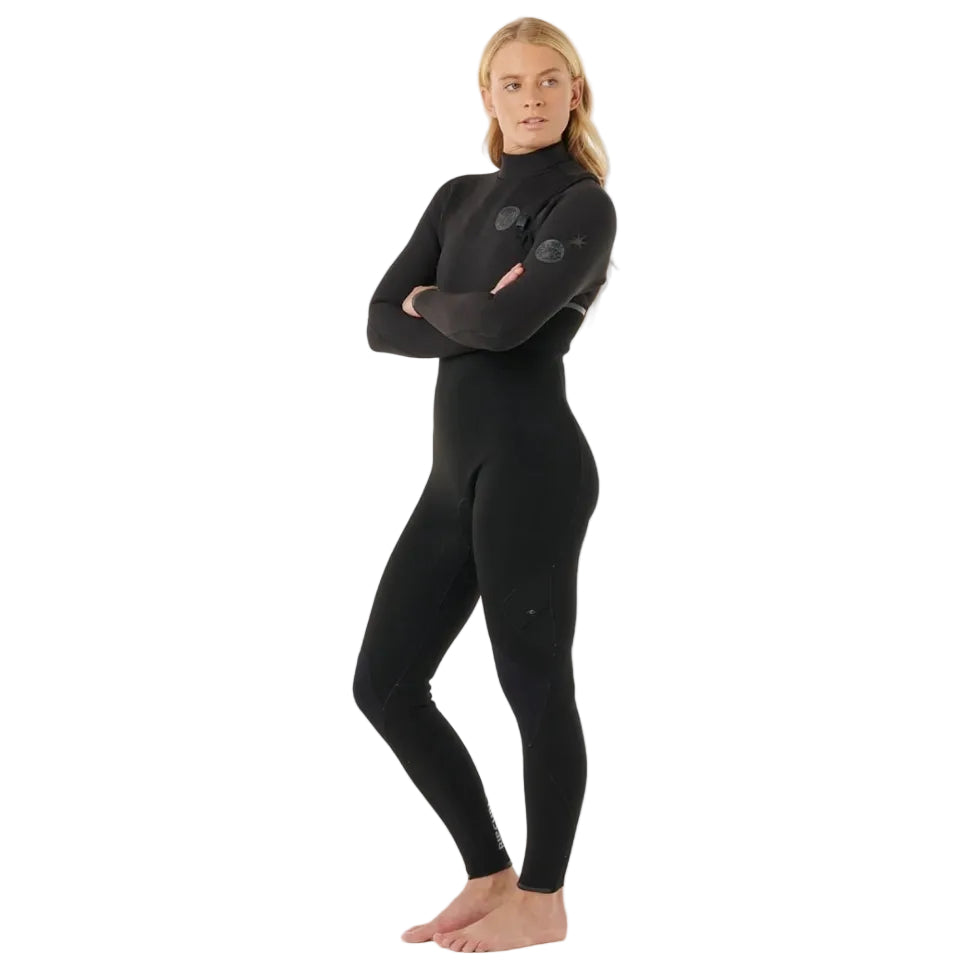 Rip Curl Womens E-Bomb Zip-Free 3/2mm Wetsuit 2026 - Black