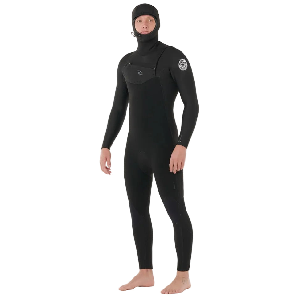 Rip Curl Dawn Patrol Hooded 5/4mm Winter Wetsuit in Black