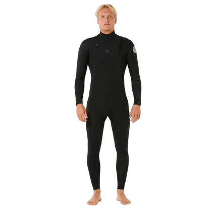 Rip Curl Dawn Patrol Chest Zip 4/3mm Wetsuit in Black