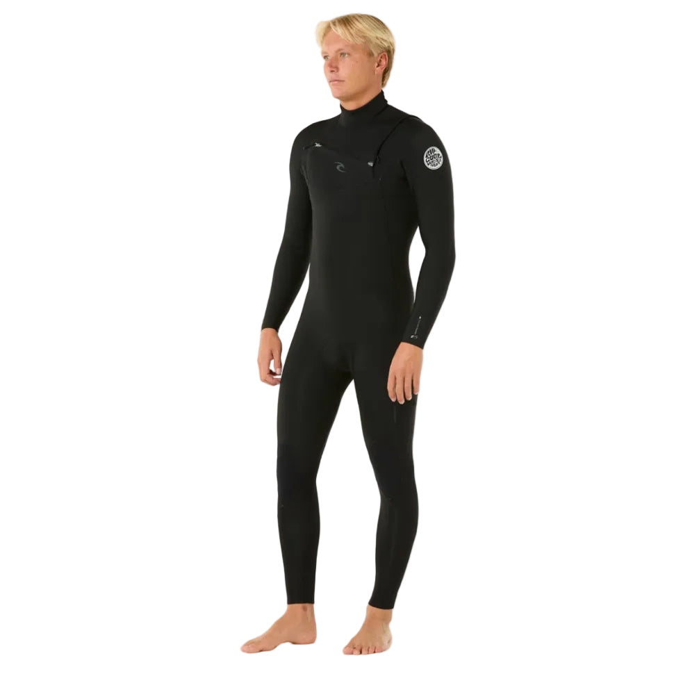 Rip Curl Dawn Patrol Chest Zip 4/3mm Wetsuit 2026 - Black