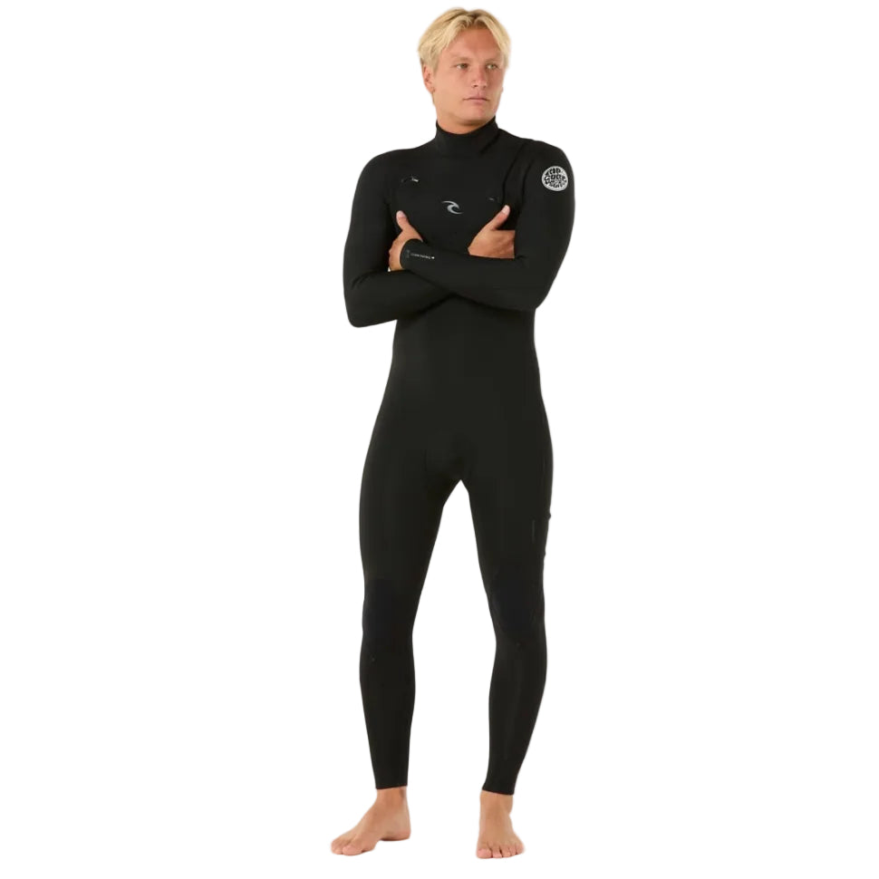 Rip Curl Dawn Patrol Chest Zip 4/3mm Wetsuit 2026 - Black
