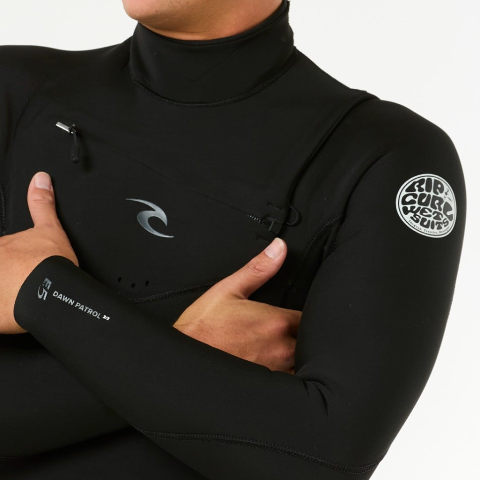 Rip Curl Dawn Patrol Chest Zip 4/3mm Wetsuit 2026 - Black