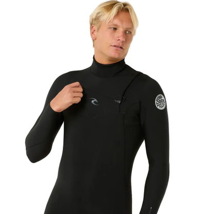 Rip Curl Dawn Patrol Chest Zip 4/3mm Wetsuit 2026 - Black