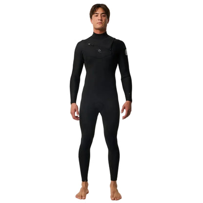 Rip Curl Dawn Patrol Chest Zip 3/2mm Summer Wetsuit in Black