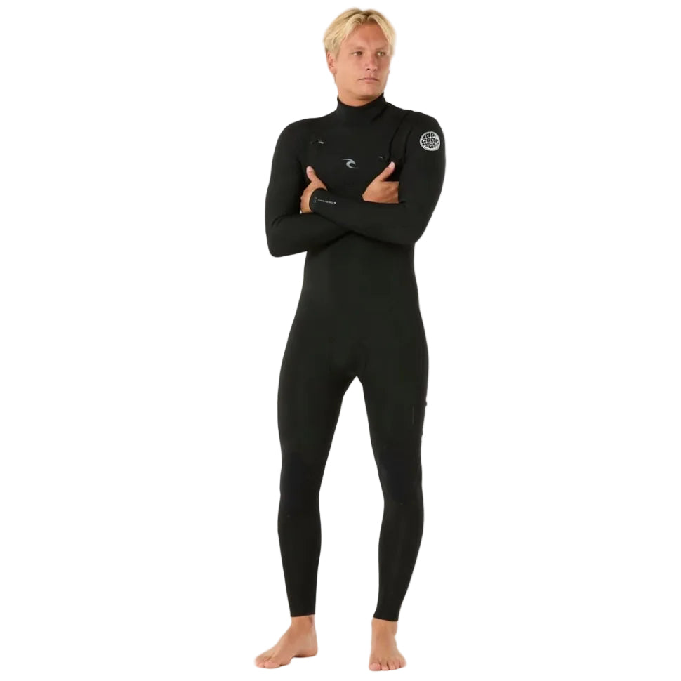 Rip Curl Dawn Patrol Chest Zip 3/2mm Summer Wetsuit 2026 - Black
