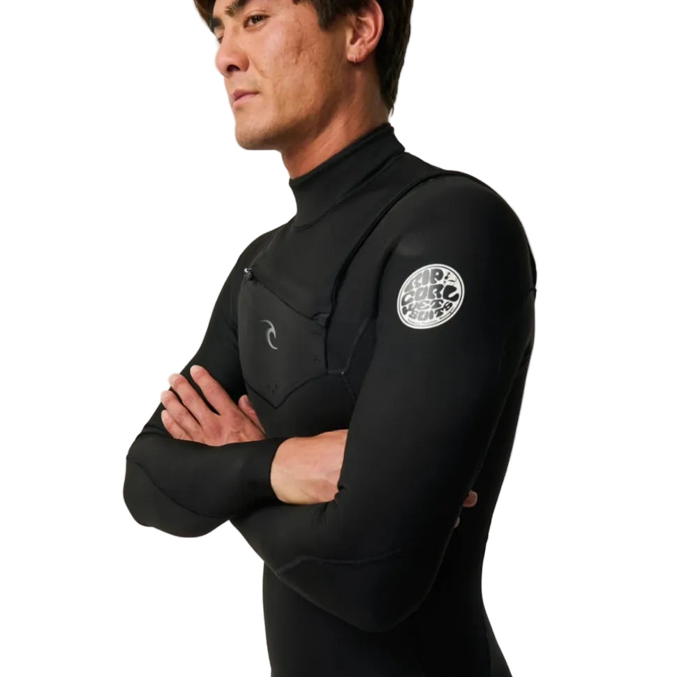 Rip Curl Dawn Patrol Chest Zip 3/2mm Summer Wetsuit 2026 - Black