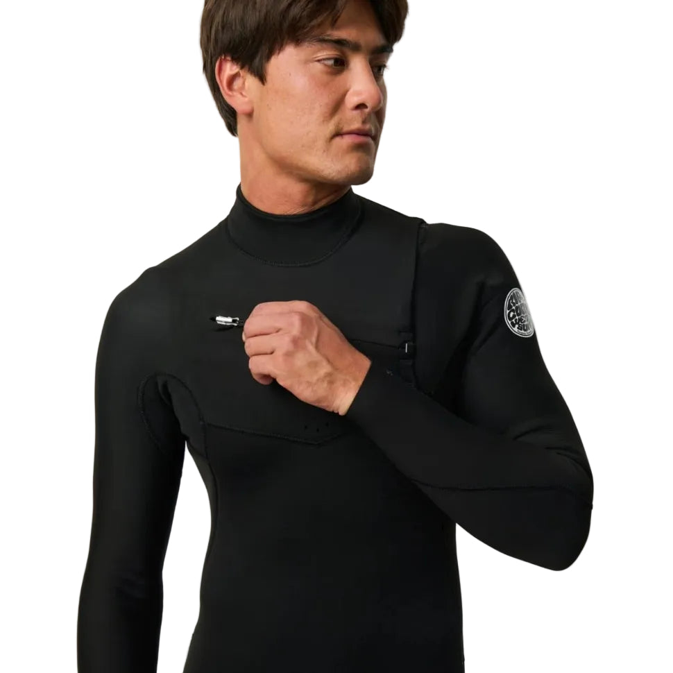 Rip Curl Dawn Patrol Chest Zip 3/2mm Summer Wetsuit 2026 - Black