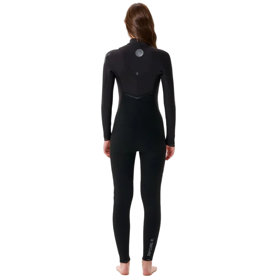 Rip Curl Womens E-Bomb Chest Zip 3/2mm Summer Wetsuit in Black