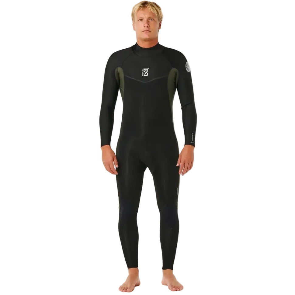 Rip Curl Dawn Patrol Back Zip 4/3mm Wetsuit in Deep Cactus