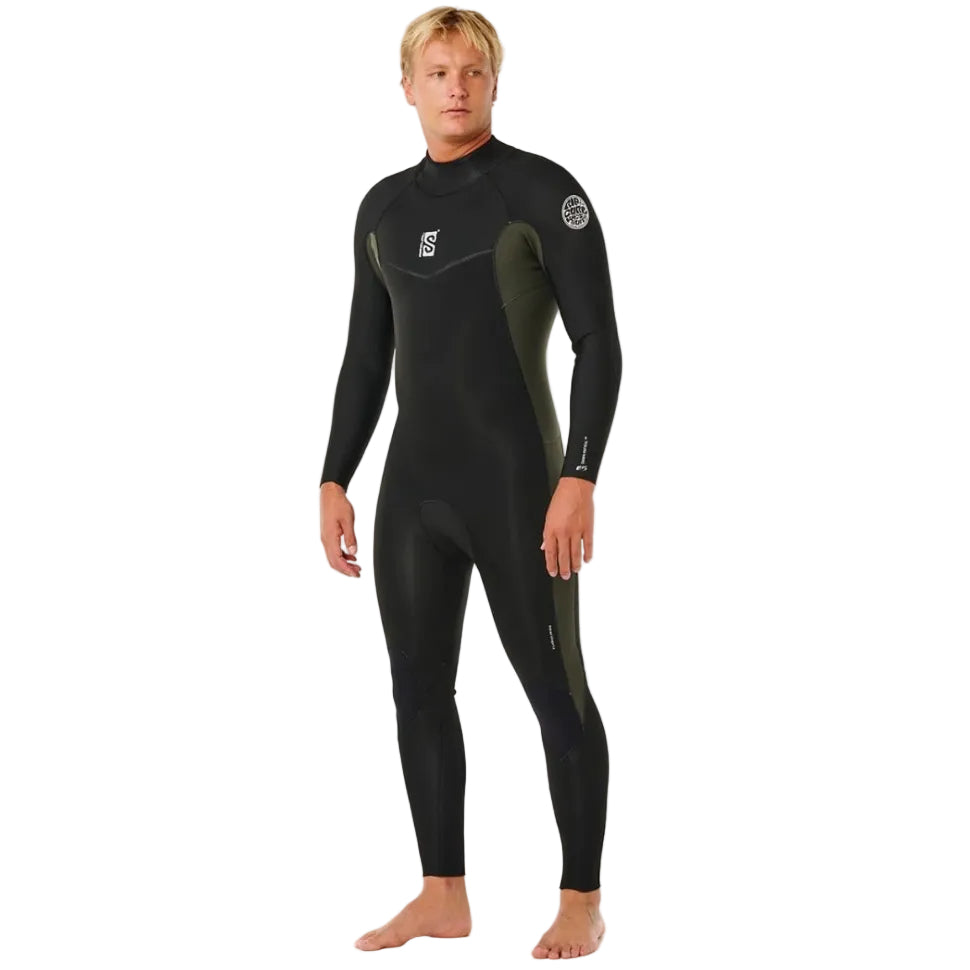 Rip Curl Dawn Patrol Back Zip 4/3mm Wetsuit - Deep Cactus