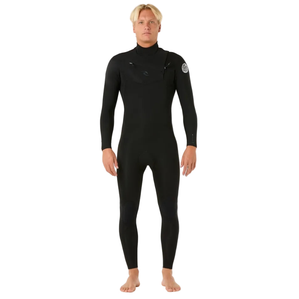 Rip Curl Dawn Patrol Pro Chest Zip 4/3mm Wetsuit in Black
