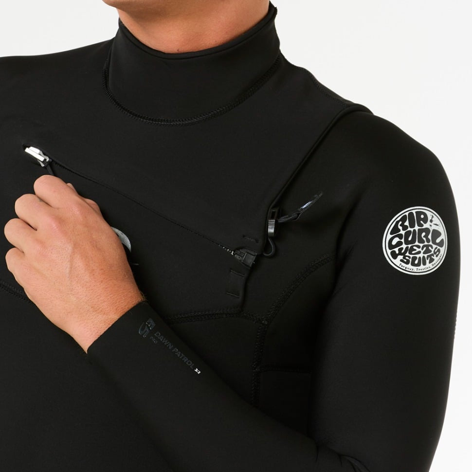 Rip Curl Dawn Patrol Pro Chest Zip 4/3mm Wetsuit 2026 - Black