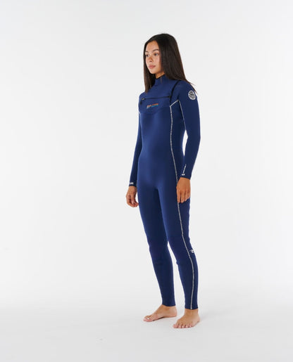 Rip Curl Womens Stephanie Gilmore Dawn Patrol Chest Zip 4/3mm Wetsuit 2026 - Navy