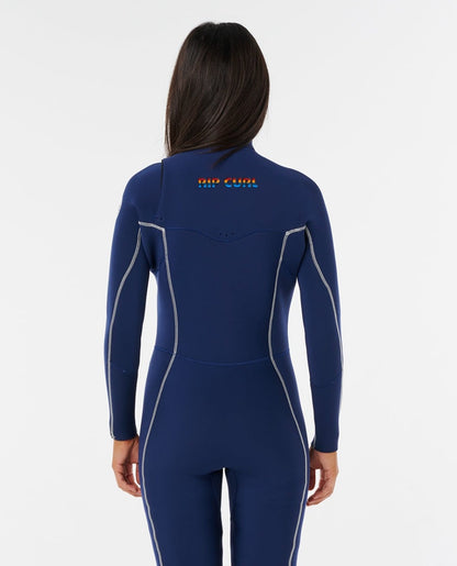 Rip Curl Womens Stephanie Gilmore Dawn Patrol Chest Zip 4/3mm Wetsuit 2026 - Navy