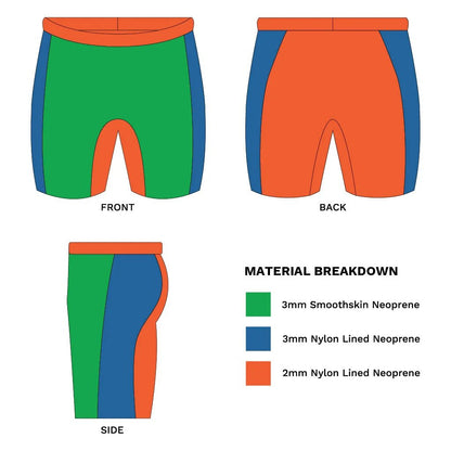 ZONE3 Active 3/2mm Neoprene Buoyancy Shorts - Black