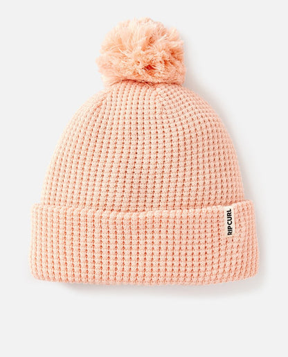 Rip Curl Anoeta Reg Pom Pom Beanie in Faded Rose