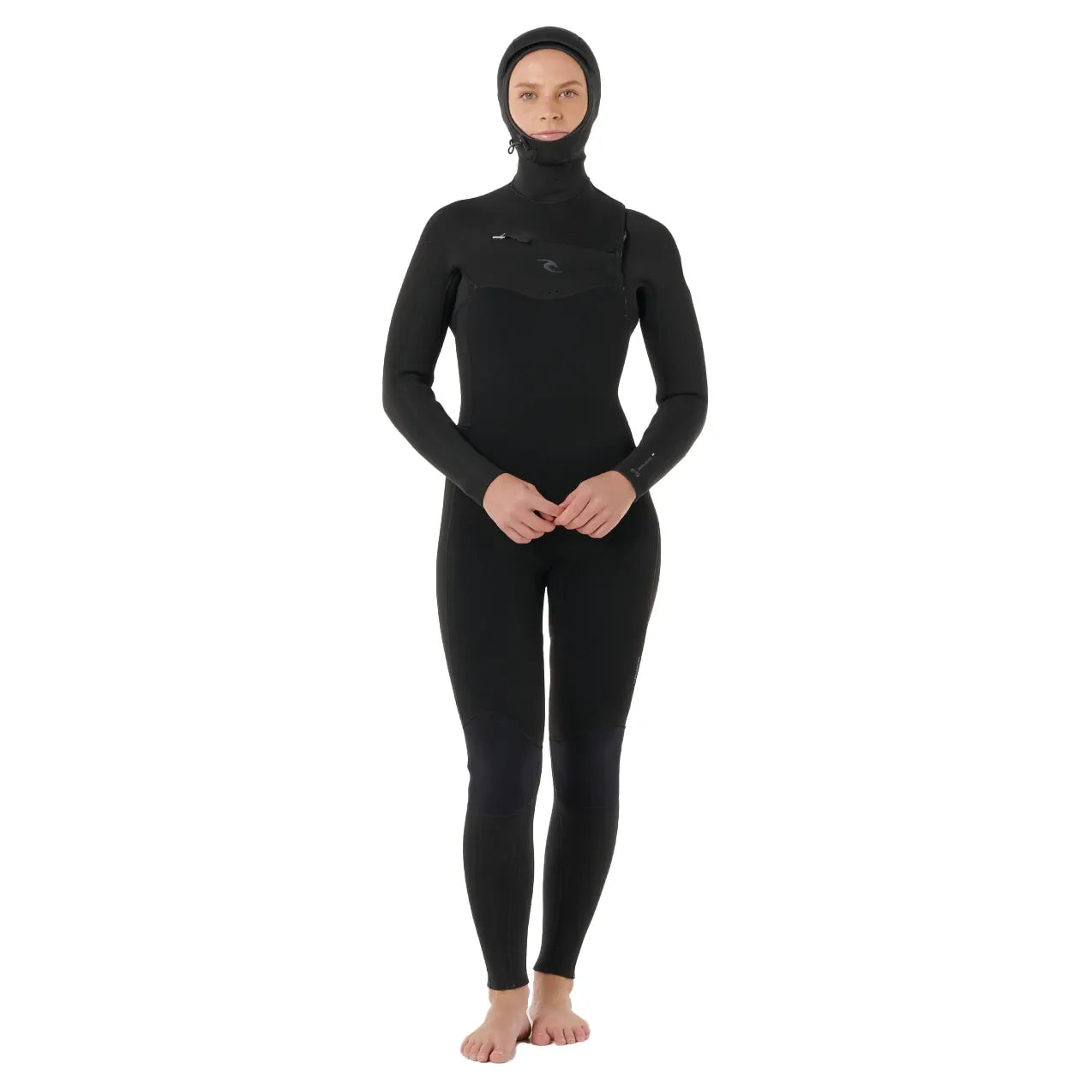 Rip Curl Women's Dawn Patrol 6/4mm Chest Zip Hooded Wetsuit - Black - 2025/2026 - Buy online today
