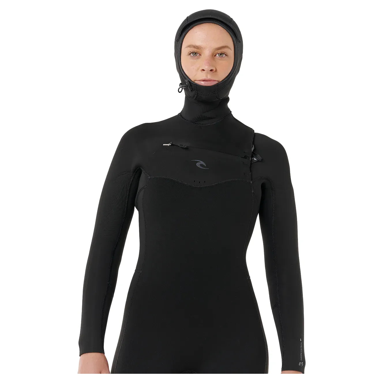 Rip Curl Women's Dawn Patrol 6/4mm Chest Zip Hooded Wetsuit - Black - 2025/2026 - Buy online today