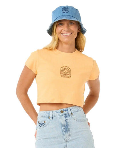 Rip Curl San Carlos Crop Womens Baby Tee - Pastel Orange
