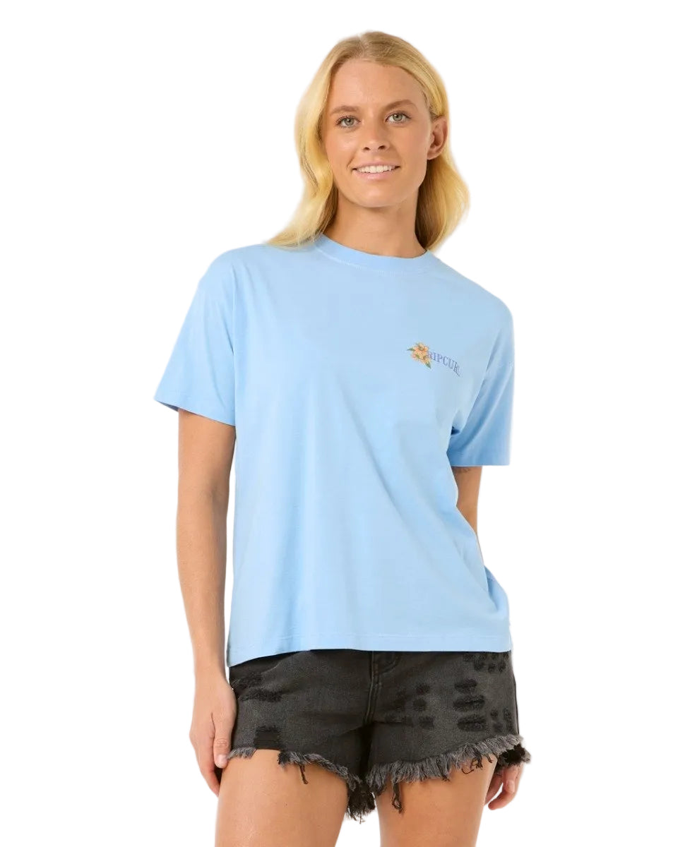 Rip Curl La Joya Womens Relaxed Tee - Mid Blue