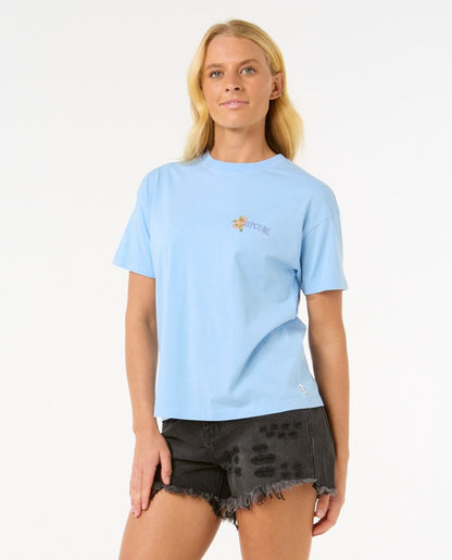 Rip Curl La Joya Women's Relaxed Tee - Mid Blue