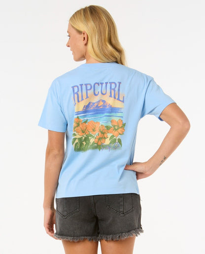 Rip Curl La Joya Women's Relaxed Tee - Mid Blue